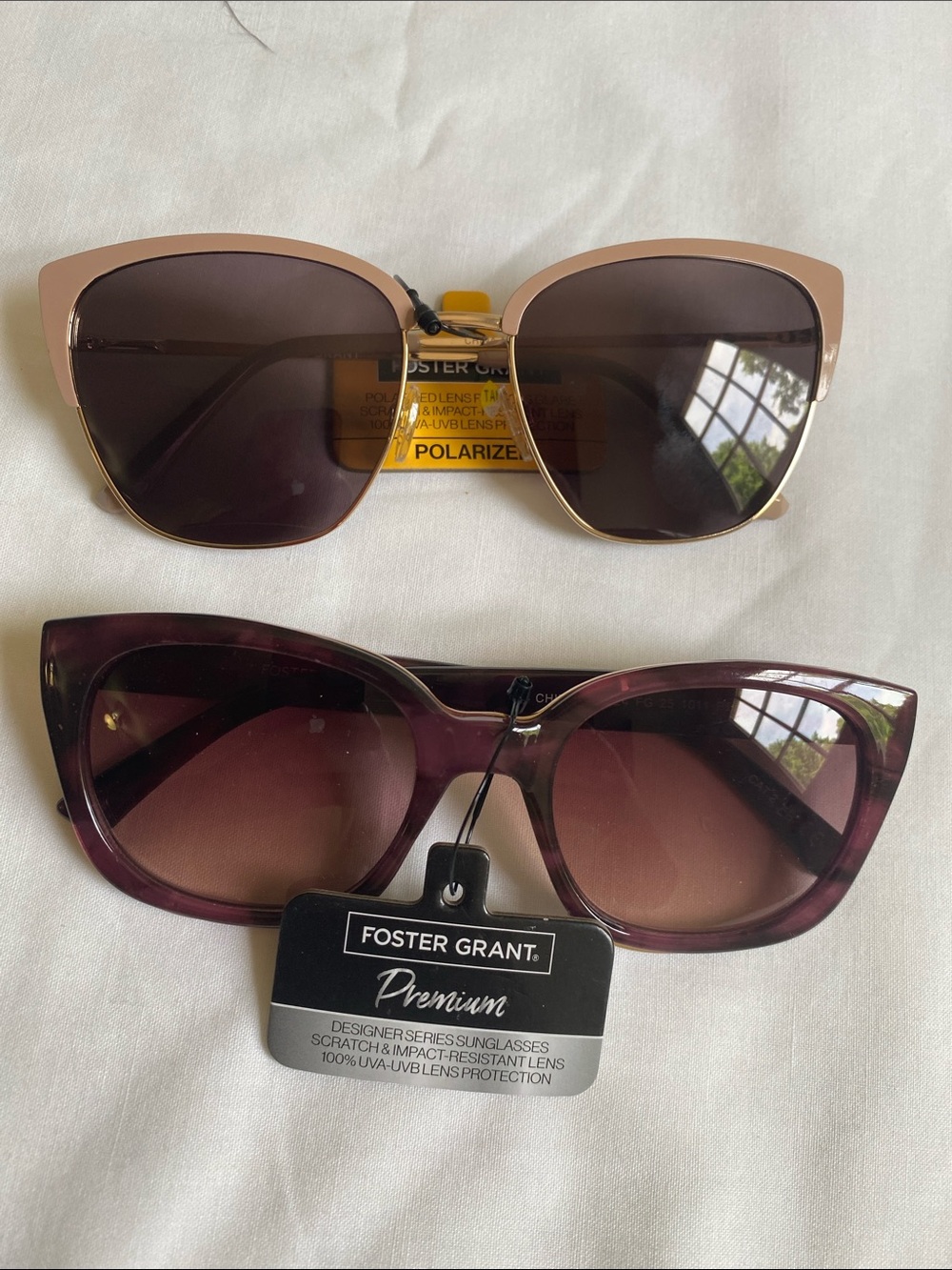 Foster Grant Women’s Purple Gradient Cat-Eye Sunglasses Duo